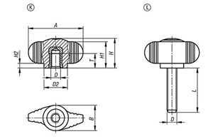 Flügelgriffe "Miniwing"